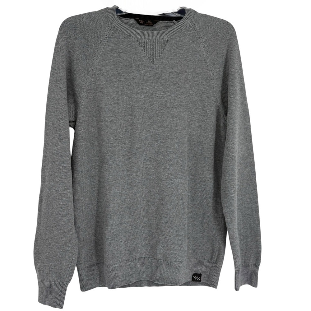 Rhone Dubliner Crewneck Sweater Mens Size S Raglan Sleeve Gray 101988 Pullover